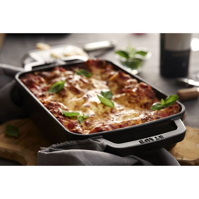 Staub Specialities Ovenschaal 30 cm, Rechthoekig, Zwart
