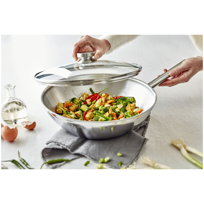 Demeyere Apollo 7 Wok met glazen deksel