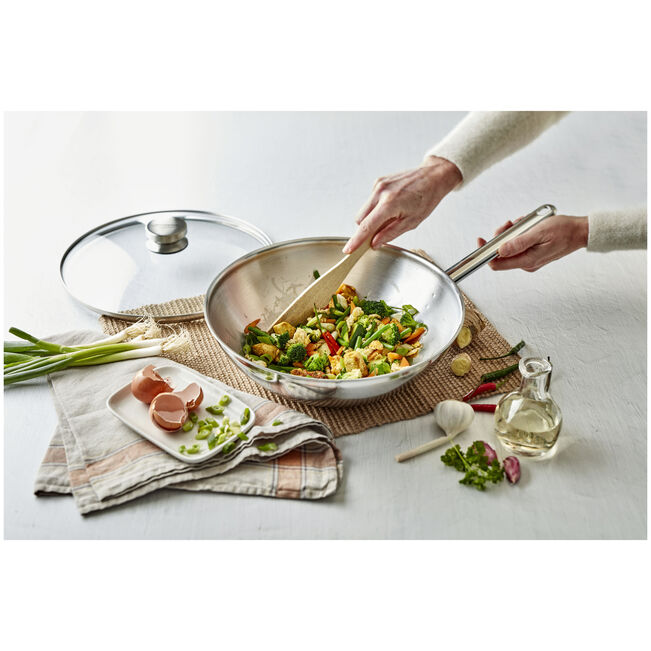 Demeyere Apollo 7 Wok met glazen deksel