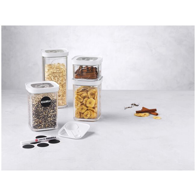 ZWILLING Fresh & Save CUBE CUBE-set, S / 6-delig, transparant-wit