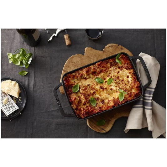 Staub Specialities Ovenschaal 30 cm, Rechthoekig, Zwart