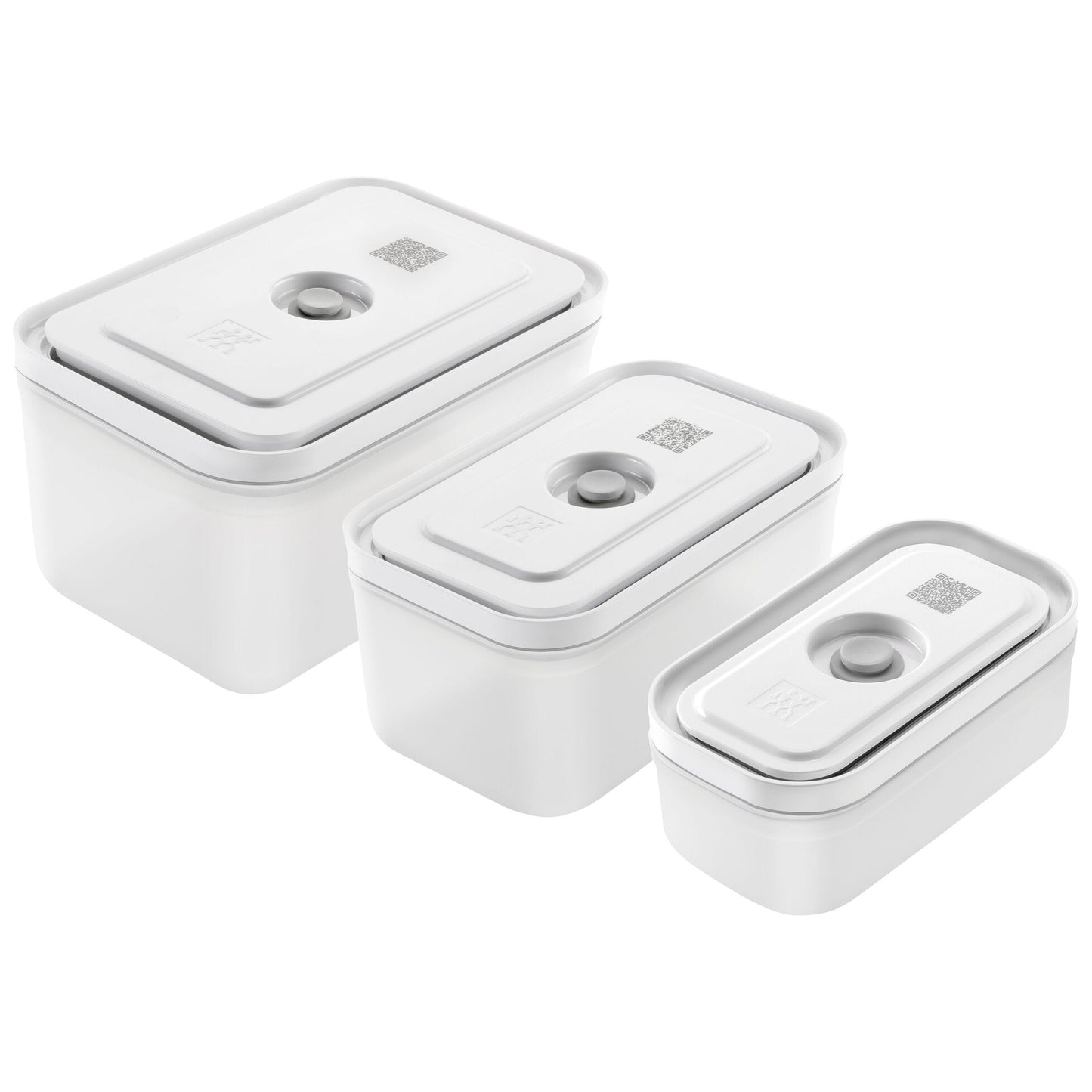 ZWILLING Fresh & Save Vacuümdozenset, S/M/L / 3-delig, Kunststof, semitransparant-Grijs