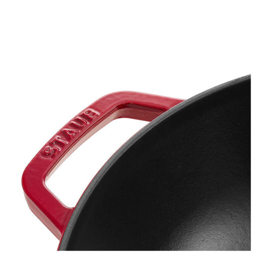 Staub Specialities Wok met glazen deksel , Kersenrood