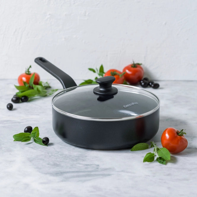Hapjespan Greenpan Essence Met Keramische Antikleeflaag Met Deksel 28 cm   4 reviews