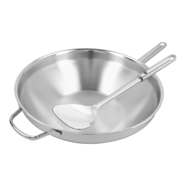 Demeyere Apollo 7 Wok vlakke bodem met gratis wokspatel 32 cm
