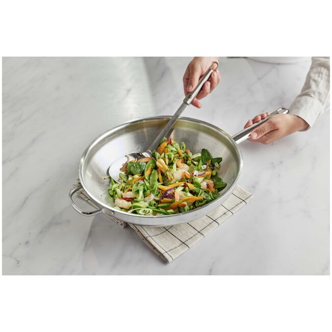 Demeyere Apollo 7 Wok vlakke bodem met gratis wokspatel 32 cm